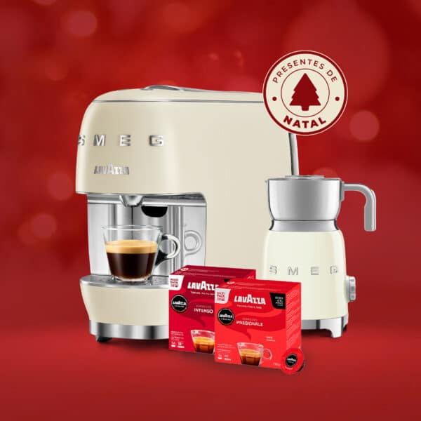 máquina smeg + barista + 108 cápsulas