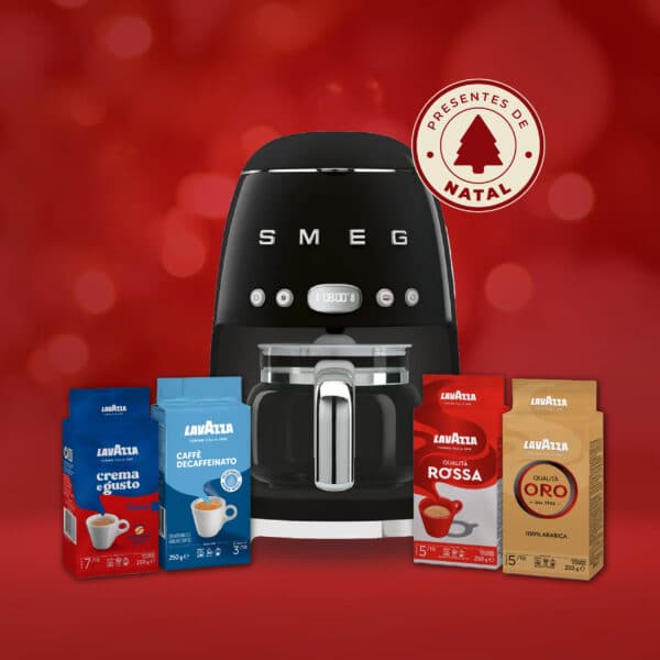 máquina smeg preta + chaleira smeg preta🎄 (cópia)